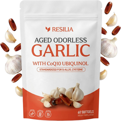 Resilia Odorless Aged Garlic Extract Softgels (60 Count)