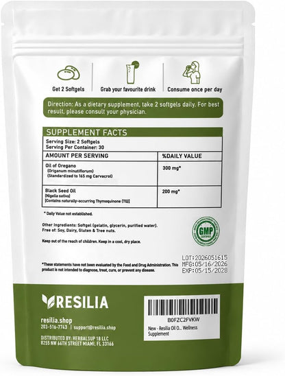 Resilia Softgels with Black Seed Oil (60 Count)